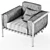 Stylish Natal Alu Armchair 3D model small image 4