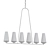 Elegant Fontaine Linear Chandelier 3D model small image 2