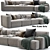 Modern Minimalist Cassina Mex Cube Sofa 3D model small image 1