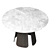 Modern Dining Table with Wood and Marble Design 3D model small image 2