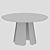 Modern Dining Table with Wood and Marble Design 3D model small image 3