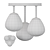 IKEA DEJSA Ceiling Light - Chrome and Blown Glass 3D model small image 3