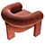Sevigne Armchair: Aesthetic Comfort 3D model small image 2