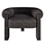 Sevigne Armchair: Aesthetic Comfort 3D model small image 3