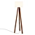 Sleek Wood Tripod Floor Lamp 3D model small image 1