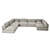Mid-century Modern Zanotta Modular Sofa 3D model small image 3