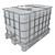 1000l Euro-Cubes on Wooden Pallet 3D model small image 2