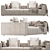 Edmond Gray 2-Position Sofa 3D model small image 4