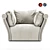 Luxury Leather Armchair: Tonino Lamborghini TL-2576 3D model small image 3
