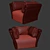 Luxury Leather Armchair: Tonino Lamborghini TL-2576 3D model small image 5