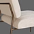 Modern Vera White Fabric Armchair | Tikamoon 3D model small image 5