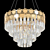 Ariana Gold Pendant Chandelier by Eurosvet 3D model small image 1