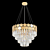 Ariana Gold Pendant Chandelier by Eurosvet 3D model small image 2