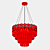 Ariana Gold Pendant Chandelier by Eurosvet 3D model small image 3