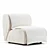 Flora Flou Contemporary Armchair 3D model small image 1