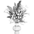 Elegant White Reed Floral Arrangement 3D model small image 7