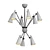 Elegant Millimeter Moxie Chandelier 3D model small image 2