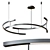 Sleek Circle Pendant Light 3D model small image 1