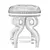 Vintage Cream Footstool - Elegant Antique Design 3D model small image 4