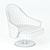 Sleek Swivel Armchair: LUDWIG 3D model small image 4