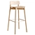 Elegant Jasny Veneer Barstool 3D model small image 1