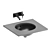 Sleek Undercounter Washbasin Set 3D model small image 12