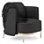 Sleek Minotti Tape Armchair 3D model small image 1