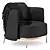 Sleek Minotti Tape Armchair 3D model small image 2