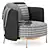 Sleek Minotti Tape Armchair 3D model small image 3