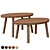 Stockholm Walnut Dining Set 3D model small image 1