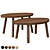 Stockholm Walnut Dining Set 3D model small image 4