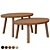 Stockholm Walnut Dining Set 3D model small image 5