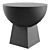 Sleek Walnut & Marble Coffee Table 3D model small image 3