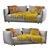 Modern Minimalist Meridiani Sofa "SCOTT 3D model small image 2