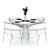 Elegant Modern Dining Set 3D model small image 5