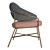 Elegant Adele Velvet Armchair 3D model small image 4