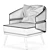 Billy Armchair: Sophisticated Comfort by Aster 3D model small image 6