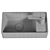 Modern Gray Matte Wash-hand Basin 3D model small image 3