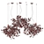 Elegant Gingko Chandelier 3D model small image 3