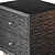 Charred Pine Wood Cabinet 3D model small image 6