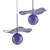 Olea: Elegant Hanging Lamp 3D model small image 2