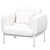 Tomato Velvet Puff Puff Chair: Luxurious Lounge Comfort 3D model small image 4