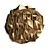 Elegant Metal Origami Wall Panel 3D model small image 1