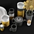 Elegant Floral Tableware Set 3D model small image 5