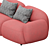 "Sundae 2-Seater Sofa: Sleek Elegance for Modern Living 3D model small image 5