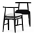 Elegant Emilia Chair and Hubert Round Table Set 3D model small image 9