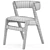 Title: Kai Kristiansen Teak Chair with Black Skai 3D model small image 6