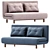 Doris 3-Seater Sofa Bed: Sleek and Functional 3D model small image 1