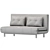 Doris 3-Seater Sofa Bed: Sleek and Functional 3D model small image 4