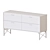 Modern Brown and White 4 Drawer IKEA MUSKEN Chest 3D model small image 2
